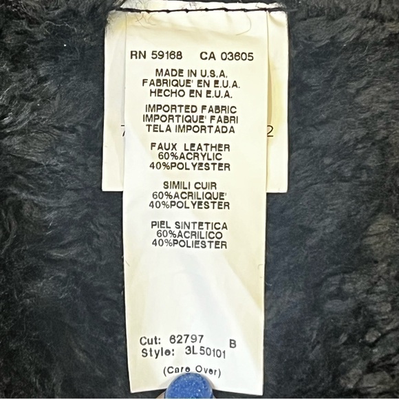 SALE 1/2 OFF Women's Faux Shearling Coat Karen Kane Sz‎ S Black EUC - Picture 14 of 15